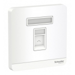 Schneider Electric 施耐德電氣 AvatarOn 單位RJ45八線6e類數據插座，Keystone面板備防塵活門 (搪瓷白) (E8331RJS6_WE_C5)